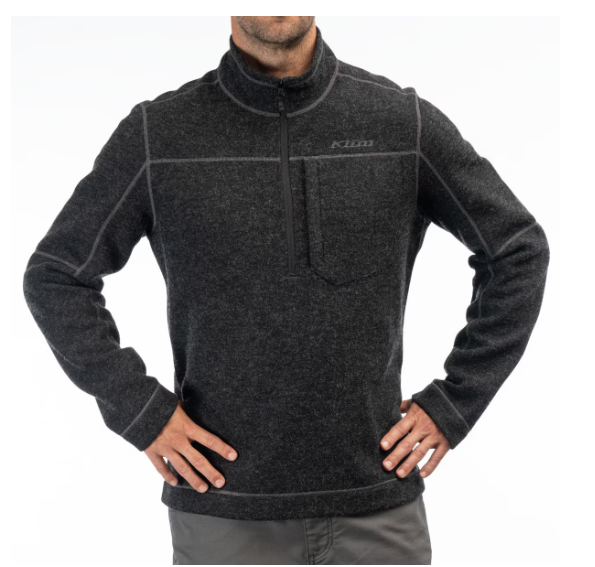 Klim Bighorn Canyon Wool Fleece 1/4 Zip Black Heather
