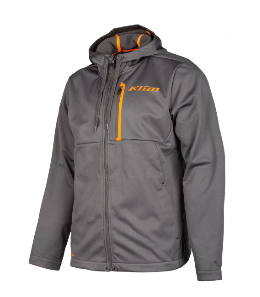 Klim Transition Full Zip Hoodie Asphalt - Strike Orange