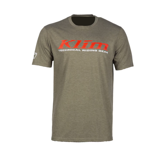 Klim K Corp SS T Military Green - High Risk Red