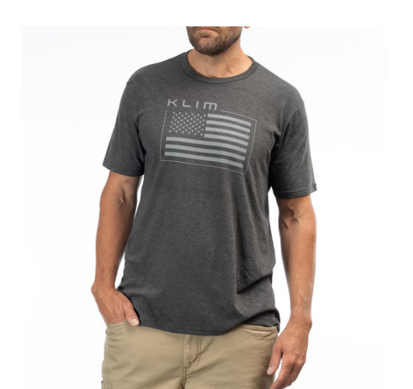 Klim Patriot Flag Tri-blend Tee Heathered Charcoal