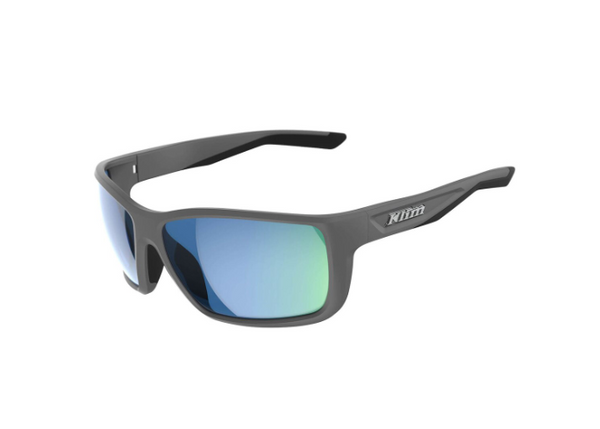 Klim Injector Sunglasses Matte Gray - Smoke Blue Mirrored