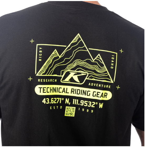 Klim Destination Tri-blend Tee Black - Hi-Vis