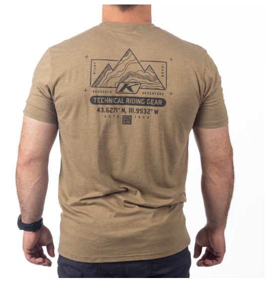 Klim Destination Tri-blend Tee Coyote Brown Heather - Asphalt