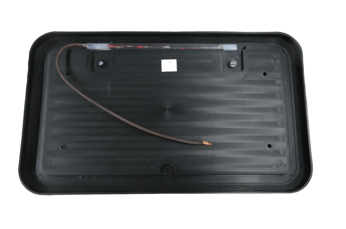 License Plate Bracket Black Poly Heavy Duty with Light BLPL1