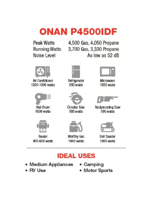 Onan P4500iDF Dual-Fuel Inverter Generator